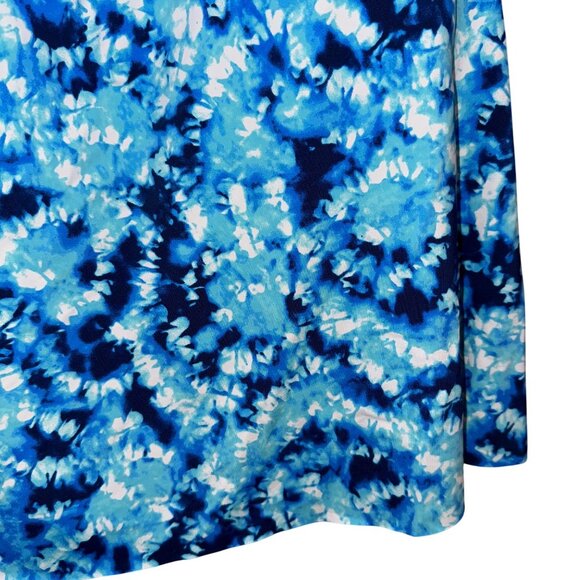 Blue Tie-Dye Croft & Barrow Tankini Top 3X With Adjustable Straps - Picture 2 of 6